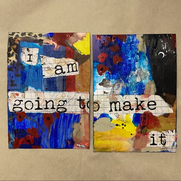 Other - Original art collage cards “I am going to make…”
